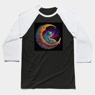 Moon Cat Baseball T-Shirt